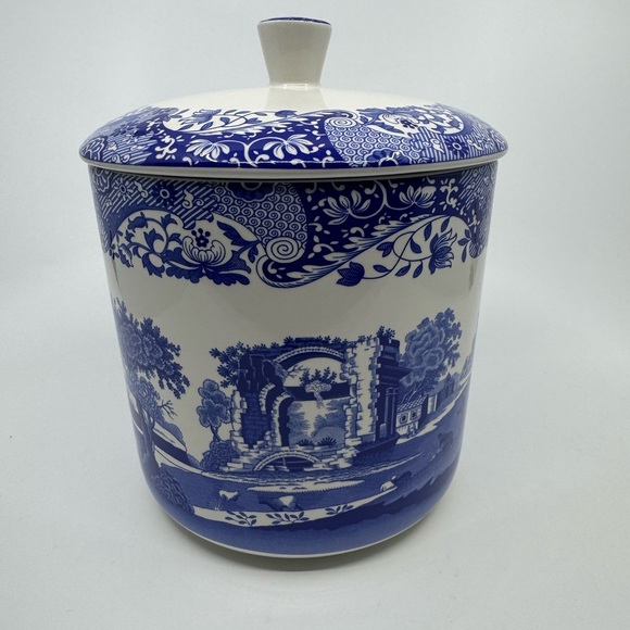 Spode Blue Italian Large Canister